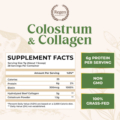 Regen Vitality Grass-Fed Colostrum & Collagen Powder
